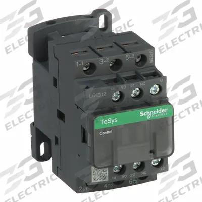 SCHNEIDER Magnetic Contactor: Non-Reversing, 3 Poles, 3NO Contacts, 12 A - Non-Reversing IEC Contactors