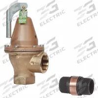 WATTS Temperature and Pressure Relief Valve: Section XIII ASME Section, FNPTF x FNPTF (MPN 1 LF140X-9-150/210 FS). Key specifications — Brand: WATTS; Body Material: Copper Silicon Alloy.
