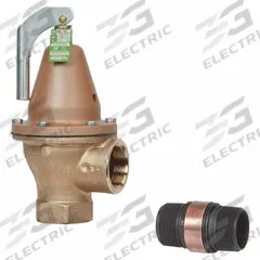 WATTS Temperature and Pressure Relief Valve: Section XIII ASME Section, FNPTF x FNPTF (MPN 1 LF140X-9-150/210 FS). Key specifications — Brand: WATTS; Body Material: Copper Silicon Alloy.