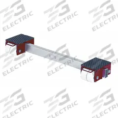 GKS-PERFEKT Machine Roller: 44,000 lb, 7 1/8 in Deck Ht, 11 1/4 in L x 8 3/4 in W, (8) Rollers, Red (MPN 3-11060). Key specifications — attr1344324: Rubber Padded; attr1344335: Connecting Bar; attr1344360: GKS-PERFEKT; attr1344361: Red.