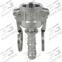 Cam and Groove Coupling: 1/2 in Coupling Size, 150 psi Max. Working Pressure @ 70 F, Male Hose Shank (MPN PLE137). Key specifications — Gasket Material: Nitrile; Fitting Type: Male Hose Shank; Includes Locking Arm: Yes; Body Material: 316 Stainless Steel; Brand: APPROVED VENDOR.
