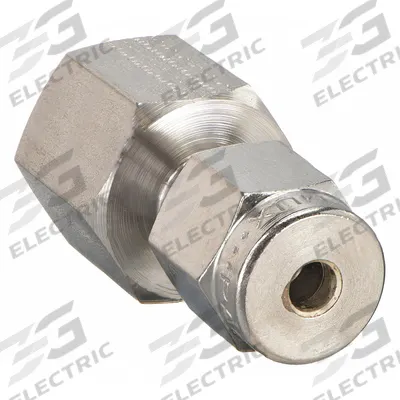 PARKER Compression Fitting Adapter: 1/8 in OD x 1/16 in Pipe Fitting Size - Double-Ferrule Stainless Steel Fittings