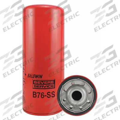 BALDWIN FILTERS Oil Filter: B76-SS, 1 1/8"-16 Thread Size, 10 1/16 in Overall Ht, Oil - Spin-On Oil Filters