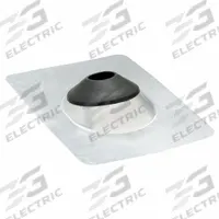 12.5"H 9"W Steel Roof Vent Pipe Flashing: For Pitched Roof, Rectangular Base, For 10:12 Roof Pitch (MPN 11853). Key specifications — Top Opening: Open; Material - Collar: Rubber; Brand: OATEY.