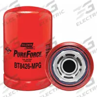 BALDWIN FILTERS Hydraulic Filter: Hydraulic Fluid, 2-16 Thread Size, Spin-On, 3 3/4 in Outside Dia (MPN BT8426-MPG). Key specifications — Media Material: Cellulose; Brand: BALDWIN FILTERS; Compatible Fluid Type: Hydraulic Fluid; Compatible Vehicle Make: Grove; Includes: O-Ring; Thread Size: 2-16.