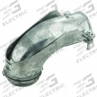 Connector - Clamp Style, 90 Degrees: Zinc, 2 in Trade Size, 2 in MNPT, Non Insulated (MPN 2698). Key specifications — Box Connection: 2 in MNPT; Connection Type: Squeeze; Color: Gray; Connection Orientation: 90°; Cable Clamping Method: Squeeze Clamp; Material: Zinc; Insulated: No; For Use With: Flexible Conduit.