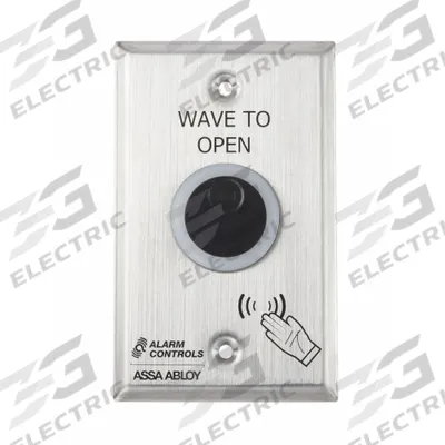 ALARM CONTROLS Wave-to-Open Touch Plate: 4 1/2 in Ht, 1 3/4 in Dp, 2 3/4 in Wd, Black - Wave-to-Open Exit Devices