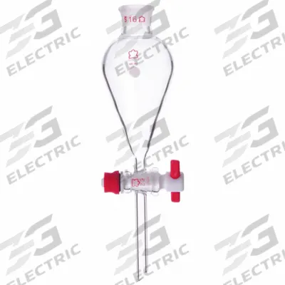 APPROVED VENDOR Funnel: Borosilicate Glass, 500 mL, 27 mm, 10 mm, 60 mm Stem Lg - Separatory Funnels