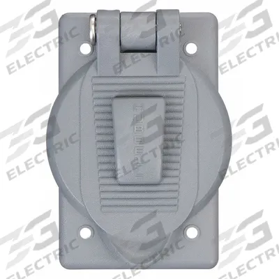 HUBBELL WIRING DEVICE-KELLEMS Weatherproof Cover: Thermoplastic, Receptacles, 1 Gangs - Aluminum & Zinc Weatherproof Electrical Box Covers