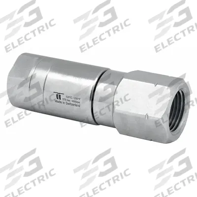 MOSMATIC Rotary Union: Straight, Nickel-Plated C38500 Brass, 1 Passages, 1/4 in Stationary Port - Brass Rotating Joints & Unions