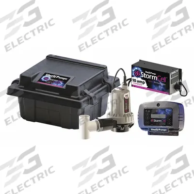 LIBERTY PUMPS Battery Backup Sump Pump: 12V DC, 1/3 hp, Dual Micro-Reed Float - Battery-Powered Backup Sump Pumps