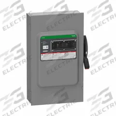 SCHNEIDER Safety Switch: Fusible, 200 A, Three Phase, 600V AC/DC, Galvanized Steel, Indoor (MPN VH364). Key specifications — Brand: SCHNEIDER.