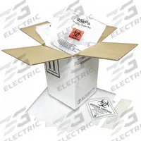 BERLIN Hazardous Material Shipping Kit: 6 in x 6 in x 8 1/2 in, ( 3 ) : Bag, 275#, White, 12 PK (MPN HMS-69302). Key specifications — Brand: BERLIN; Color: White; Standards: IATA PI 650.