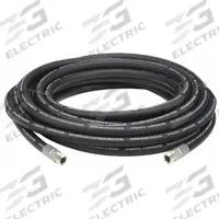 Steam Cleaner/Pressure Washer Hose: 1/2 in ID, 100 ft Lg, Chlorinated Polyethylene, Black, 2,500 psi (MPN 20023845). Key specifications — Hose Cover Material: Chlorinated Polyethylene; Fitting Type: MNPT x MNPT; Hose Color: Black; Hose Configuration: Coupled Assembly; Brand: CONTINENTAL.