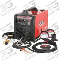 LINCOLN ELECTRIC MIG Welder: Easy-MIG 140, MIG/Flux-Cored Pack (MPN K2697-1). Key specifications — Input Voltage (Nominal) (Merch - Table Column, Filters): 120V; Max. Wire Diameter: 0.035 in (Solid).