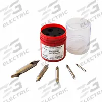 KEO Center Drill Set: Plain-Tip, 5 Pc, 118°, AlTiN Coated High Speed Steel (MPN 906-002-003). Key specifications — Brand: KEO; End Type: Double End.