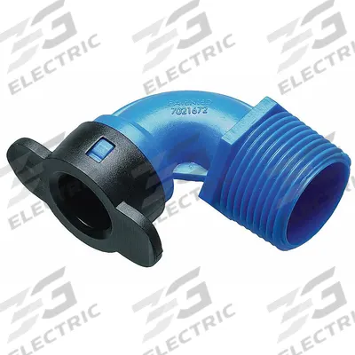 HYDRORAIN Elbow: 1/2" BLR x 3/4" NPT Ell, ABS Plastic, 80 psi Max Working Pressure - Irrigation Elbow Fittings