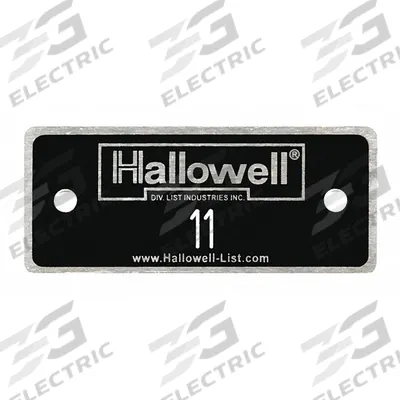 HALLOWELL Numbers 11 to 25: 2 3/8 in x 1 in, 15 Plates, 11 to 25, Aluminum - Number Plates