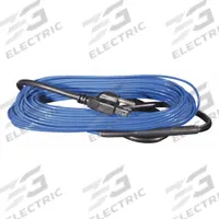 UNITHERM Heating Cable: 0.25 in Thick, Blue, Heating Cable, FEP (MPN HE-C-08). Key specifications — Material: FEP; Color: Blue; Brand: UNITHERM; Operating Voltage: 120V; Product Type: Heating Cable; Temperature Control Range: 185F.