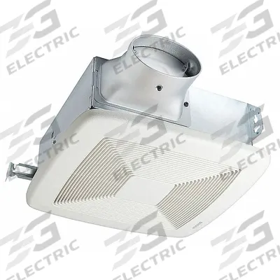 BROAN Bathroom Fan: Ceiling/Wall, 80 cfm Max, 1 sones, 1 Speed - Standard Bathroom Exhaust Fans