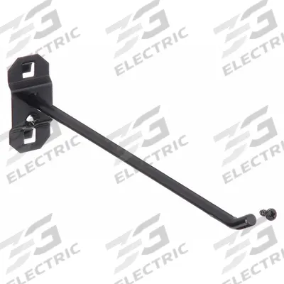 APPROVED VENDOR Single Rod Pegboard Hook: 8 1/2 in x 1 in, Screw-In, Surface - Hooks for Square-Hole Pegboard