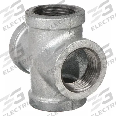 APPROVED VENDOR Metal Pipe Cross: Cross, 3/4 in x 3/4 in x 3/4 in x 3/4 in, Malleable Iron (MPN 5P986) - Medium-Pressure Threaded Pipe Fittings