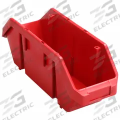 QUANTUM STORAGE SYSTEMS Cross-Stacking Bin: 6 5/8 in x 18 1/2 in x 7 in, Red, Label Holder Included (MPN QP1867RD). Key specifications — Electrostatic Discharge: Not Electrostatic Discharge Conductive; Brand: QUANTUM STORAGE SYSTEMS; % Recycled Content: 0%.