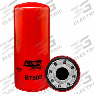 BALDWIN FILTERS Oil Filter: B7503, 1 3/4"-12 Thread Size, 11 5/16 in Overall Ht, Oil - Spin-On Oil Filters