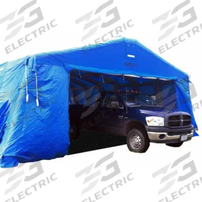 FSI Drive-Through Shelter: 20 ft Overall Lg, 20 ft Overall Wd, 12 ft Overall Ht - Drive-Through Inflatable Temporary Shelters
