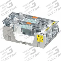 BUSSMANN Fuse Block: Open Block Design, 2 Pole, 250 V AC, Box Lug, Non-Indicating (MPN HM25200-2CR). Key specifications — attr233046: BUSSMANN.