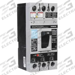 SIEMENS Molded Case Circuit Breaker: 150 A Amps, 22kA at 600V AC, Fixed, Lug, ABC, FXD6-A, 600V AC (MPN FXD63B150). Key specifications — Phase Connection: ABC; Instantaneous Trip: Fixed; Terminal Connection: Lug; Series: FXD6-A; Max. AIR Rating: 22kA at 600V AC.