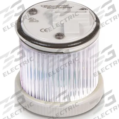 EDWARDS SIGNALING Tower Light Module: Flashing/Steady, 24V AC/24V DC, White - Multimode Light Modules