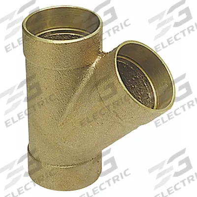 NIBCO Sweat Fitting Tee: 1 1/4 in CTS x 1 1/4 in CTS x 1 1/4 in CTS, Cup x Cup x Cup - Drain, Waste & Vent Wrot Copper & Bronze Tube Fittings