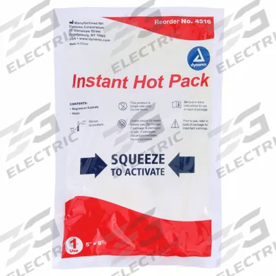 DYNAREX Heat Pack: 5 in Temp Pack Lg, 9 in Temp Pack Wd, 4516 - Disposable Heat Packs