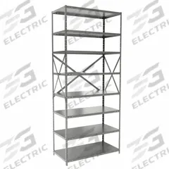 HALLOWELL Metal Shelving: Standalone, Heavy-Duty, 36 in x 18 in, 84 in Overall Ht, 8 Shelves (MPN F7513-18HG). Key specifications — attr41760: Steel; attr41761: Steel; attr37625: Unassembled; attr37628: Gray; attr33609: HALLOWELL.