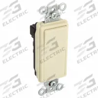 HUBBELL Wall Switch: Rocker Switch, Single Pole, Maintained, Ivory, 120/277V AC, 20 A (MPN SNAP2121I). Key specifications — Illuminated: No; Voltage Rating: 120/277V AC.
