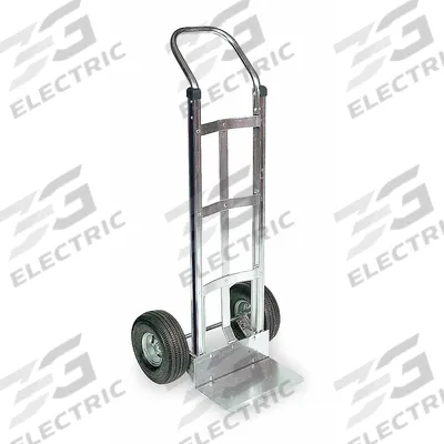 Dayton General Purpose Hand Truck: 500 lb, Flow-Back, Silver, Aluminum, Pneumatic - Corrosion-Resistant Hand Trucks