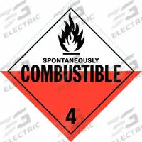 STRANCO INC DOT Container Placard: Spontaneously Combustible, 10 3/4 in x 10 3/4 in, Placard, 10 PK (MPN DOTP-0043-V10). Key specifications — Brand: STRANCO INC; Message: Spontaneously Combustible.