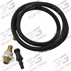 DANCO Supply Hose: Vinyl, Black, 48 in Overall Lg, 1/4" Sprayer Connection Size (MPN 9D00010340). Key specifications — Sprayer Connection Size: 1/4"; Brand: DANCO; Color/Finish: Black; Material: Vinyl; Product Type: Supply Hose.