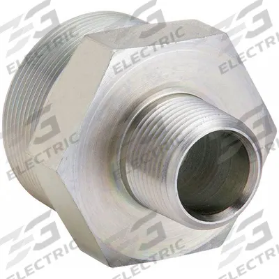 PARKER Metal Pipe Straight: Straight, Steel, 3/4 in x 3/8 in - Hydraulic Threaded Extreme-Pressure Pipe Fittings