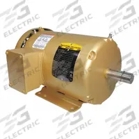 BALDOR General Purpose Motor: Rigid Base Mount, Totally Enclosed Fan Cooled, 2 hp, 208-230/460V AC (MPN EM3555T). Key specifications — Brand: BALDOR; Nameplate Voltage @ 60 Hz: 208-230/460V AC; Full Load Current @ 60 Hz: 5/2.5 A; Nameplate RPM @ 60 Hz: 3,490 RPM; Motor Enclosure: TEFC.