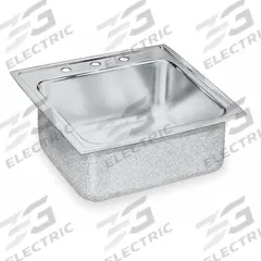 ELKAY Laundry Tub: 19 1/2 in Overall Lg, 19 in Overall Wd, 10 1/8 in Bowl Dp, 16 in Bowl Lg, 1 Bowls (MPN DLR1919103). Key specifications — Brand: ELKAY; Color Family: Silver/Gray.