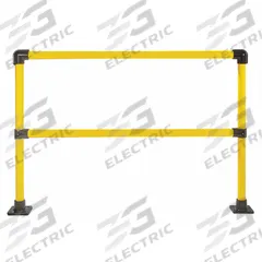 HOLLAENDER Handrail Section: Toe Board Not Included, 5 in x 5 in, Floor Mounted Rail Mounting, Round (MPN 50231). Key specifications — Product Type: Handrail Section; Brand: HOLLAENDER; Color: Black; Handrail Shape: Round; Material: Steel; Number of Rail Levels: 2; Rail Mounting Style: Floor Mounted.