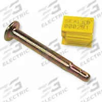 TYDENBROOKS Bolt Seal: Yellow, 3/8 in Bolt Dia, 3 1/2 in Bolt Lg, 3 1/2 in Bolt Clearance, 100 PK (MPN V9254095L-6-GRAI). Key specifications — attr1312186: Steel; attr1324346: Sealed; attr1324347: Random.