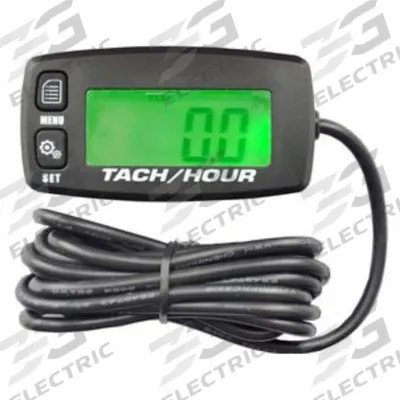 ENM Hour Meter: Hour Meters, Front Panel Mounting, Digital, 1 3/8 in x 2 5/8 in