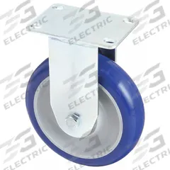 APPROVED VENDOR Plate Caster: Rigid, No Brake, Polyurethane, 5 in Wheel Dia., 1 1/4 in Wheel Wd (MPN 1G100). Key specifications — Brand: APPROVED VENDOR; Wheel/Tread Color: Blue; Roll Up: Rigid.