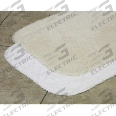 LACEY MILLS Bathroom Rug: 19 oz, 36 in Overall Lg, 24 in Overall Wd, Cotton, White - Bathroom Rugs
