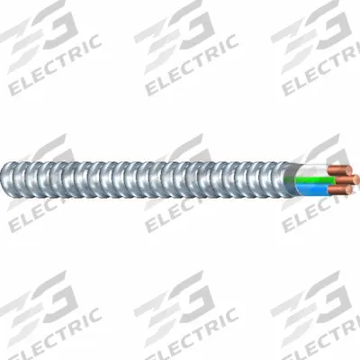 SOUTHWIRE Metal Clad Cable: 12 AWG, 2 Conductors, Copper, 1,000 ft, Aluminum, Std - Standard Metal-Clad Cables
