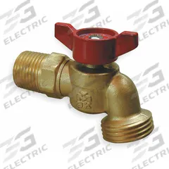 APPROVED VENDOR Hose Bibb: Quarter-Turn, Brass, Brass, Aluminum, 3/4 in Inlet Connection Size, NPT (MPN 103-054HN). Key specifications — Brand: APPROVED VENDOR; Design: No Kink; Body Material: Brass; Handle Material: Aluminum; Color/Finish: Brass; Handle Type: Quarter-Turn; Inlet Connection Type: NPT; Product Type: Hose Bibb.
