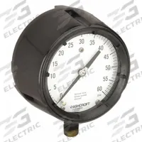 ASHCROFT Process Pressure Gauge: 0 psi to 60 psi, White, 4 1/2 in Dial, 1/2 in NPT Male, Bottom (MPN 451279AS04L60#). Key specifications — Brand: ASHCROFT; Pointer Color: Black; Accuracy: ±0.5%; Dial Color: White; Gauge Wetted Parts: Brass / Bronze; Case Material: Phenolic; Vibration Resistance Properties: None; Pressure Range: 0 psi to 60 psi.